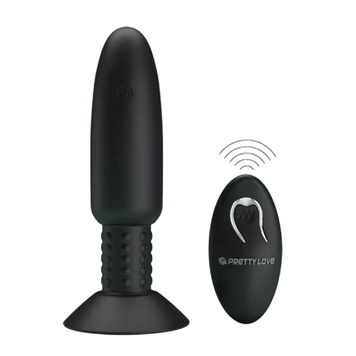 Anal Pretty Love Beaded For Extra Pleasure Rotating Butt Plug Black