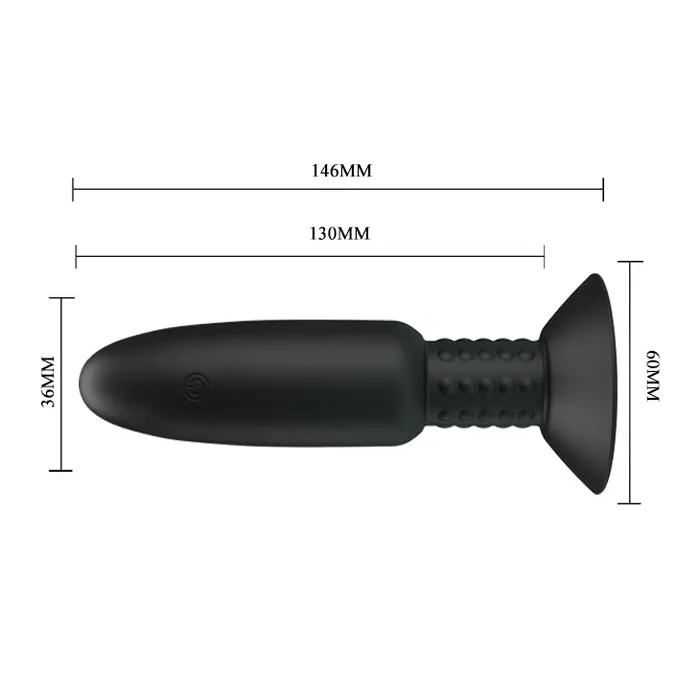 Anal Pretty Love Beaded For Extra Pleasure Rotating Butt Plug Black