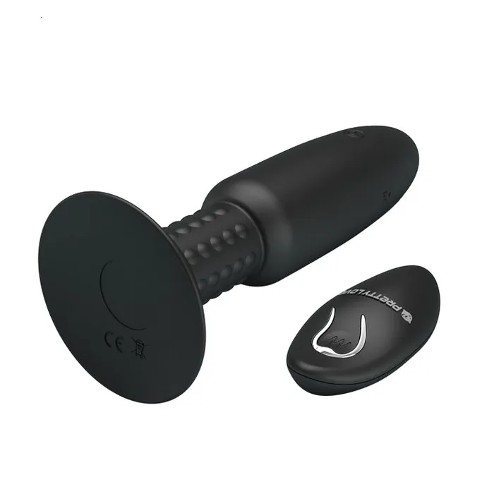 Anal Pretty Love Beaded For Extra Pleasure Rotating Butt Plug Black