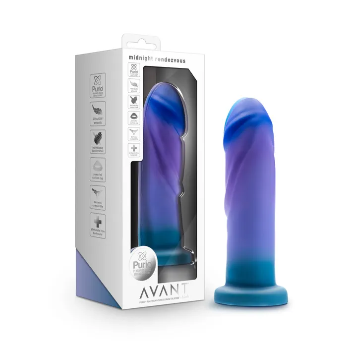 Avant Midnight Rendezvous Ocean Blue 19 cm Dildo Blush Novelties Dildos
