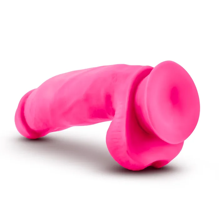 Female Sex Toys Neo Elite Neo Elite 7in Silicone Dual Density Cock with Balls Neon Pink