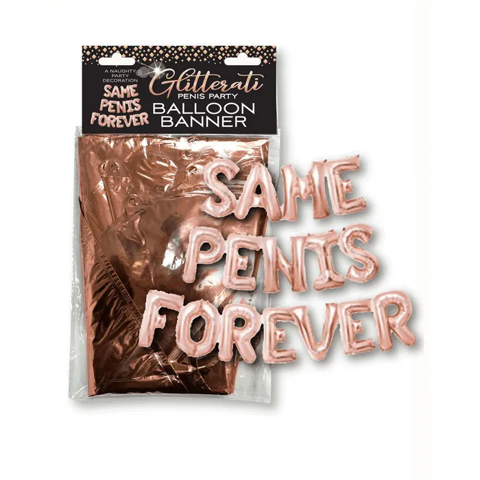 Little Genie Glitterati Same Penis Forever Balloon Banner Male Sex Toys