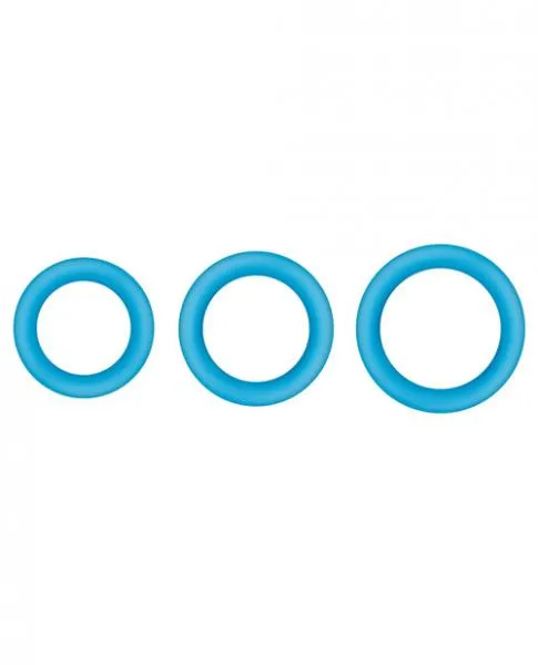 Male Sex Toys NS Novelties Firefly Halo Medium Cock Ring Blue