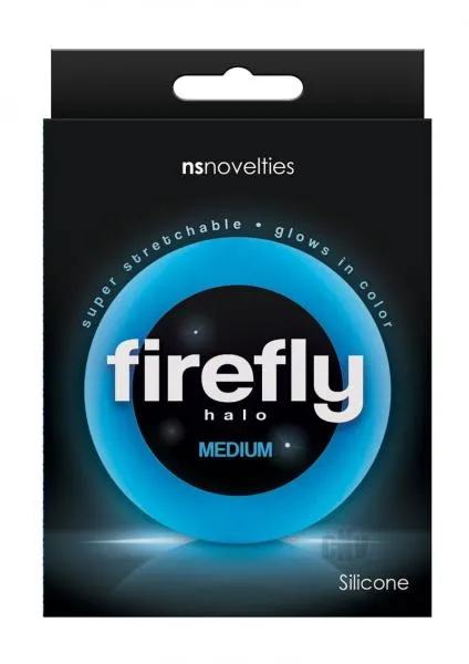 Male Sex Toys NS Novelties Firefly Halo Medium Cock Ring Blue Male Sex Toys NS Novelties Firefly Halo Medium Cock Ring Blue