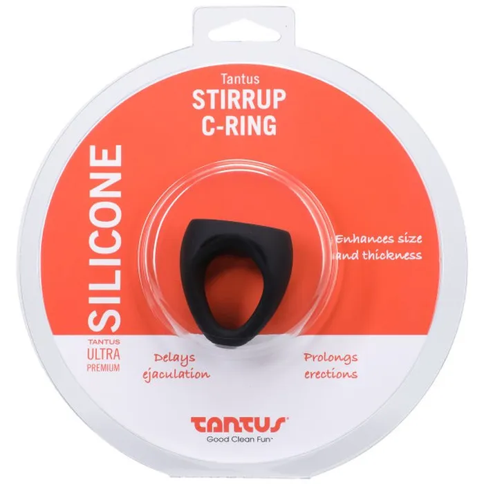 Male Sex Toys Stirrup Silicone Cock Ring Onyx Tantus