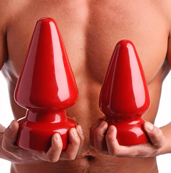 Master Series Anal Anal Destructor Plug Red Small Master Series Anal Anal Destructor Plug Red Small