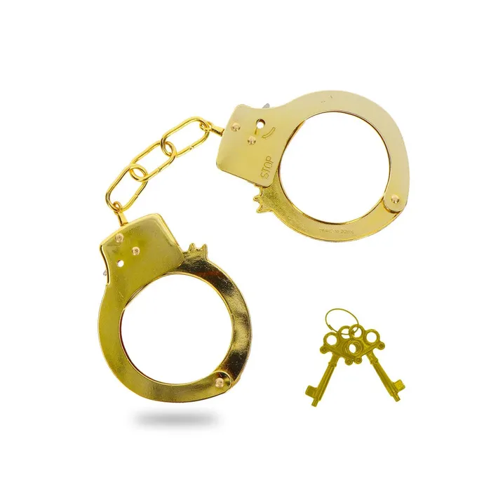 Couples ToyJoy Gold Fun Cuffs solid metal handcuffs