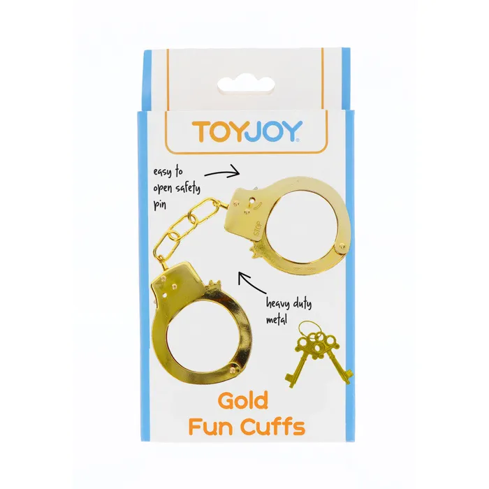 Couples ToyJoy Gold Fun Cuffs solid metal handcuffs