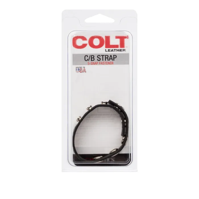 CalExotics Restraints COLT Leather CB Strap 5Snap Fastener