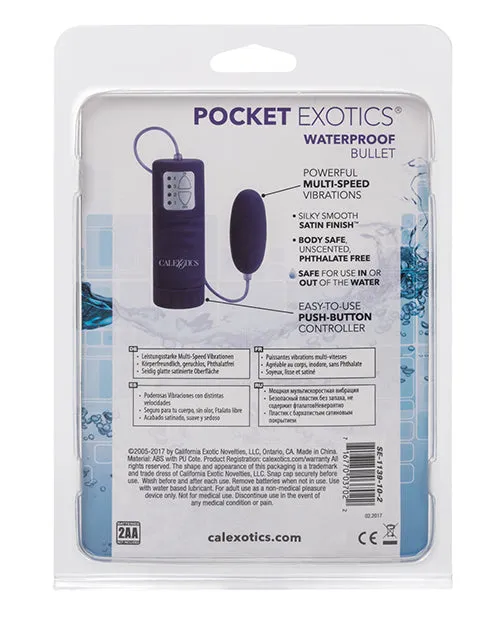 California Exotic Novelties Vibrators Pocket Exotics Bullet Waterproof Purple