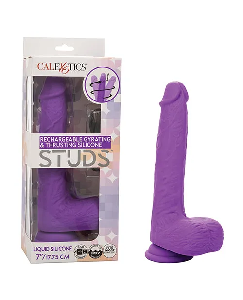 California Exotic Novelties Vibrators Silicone Studs Rechargeable Gyrating Thrusting Vibrator Purple California Exotic Novelties Vibrators Silicone Studs Rechargeable Gyrating Thrusting Vibrator Purple