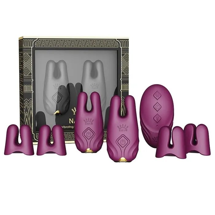 Female Sex Toys Zalo Zalo Nave Remote Vibrating Nipple Clamps