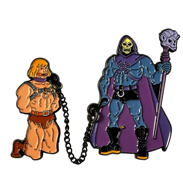 Geeky Kinky Skeletor Chained HeMan Duo Pin Geeky Kinky Vibrators
