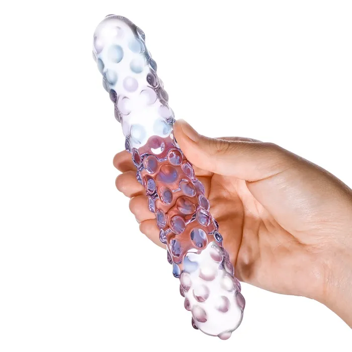 Gls Dildos gls Purple Rose Nubby Glass Dildo