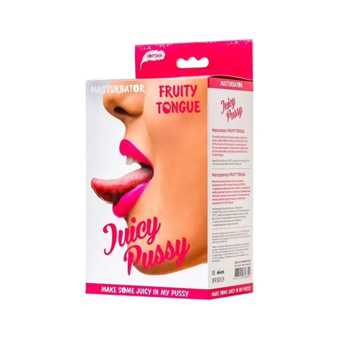 Juicy Juicy Fruity Tongue Masturbator 19cm Flesh Male Sex Toys