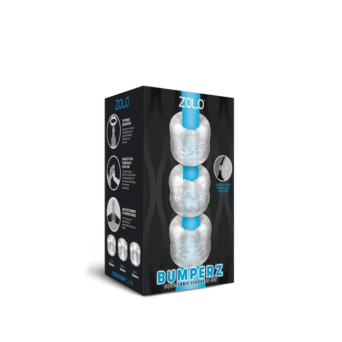 Zolo Bumperz Strokers Set 3pack Clear ZOLO Anal
