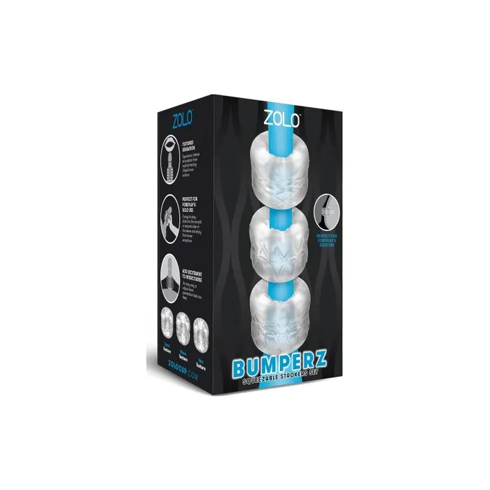 Zolo Bumperz Strokers Set 3pack Clear ZOLO Anal