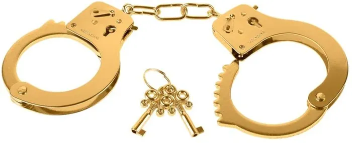 Couples Pipedream Fetish Fantasy Gold Metal Cuffs Fetish Fantasy
