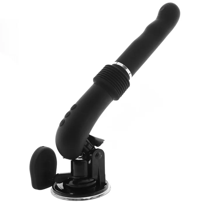 Evolved GForce Thruster Rechargeable Silicone Thrusting Vibrator With Suction Cup Attachment Black Nalpac Female Sex Toys