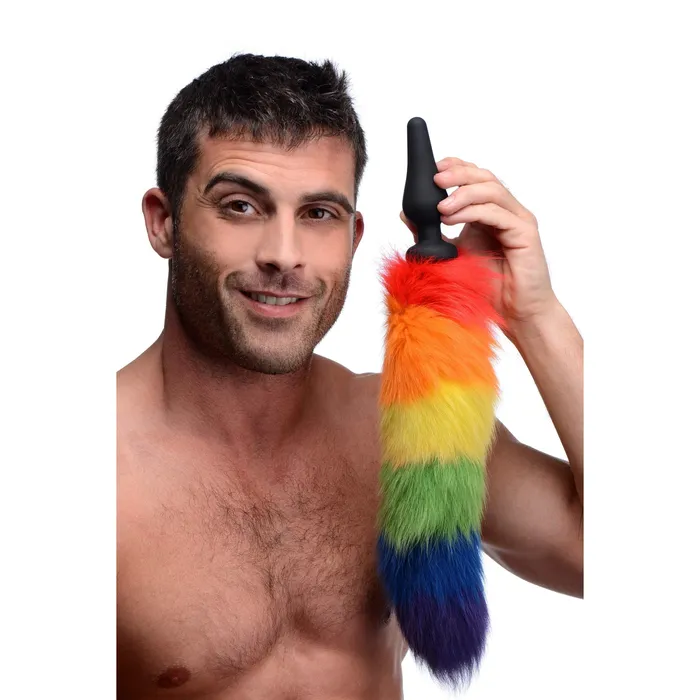 XR Brands Anal Rainbow Tail Anal Plug