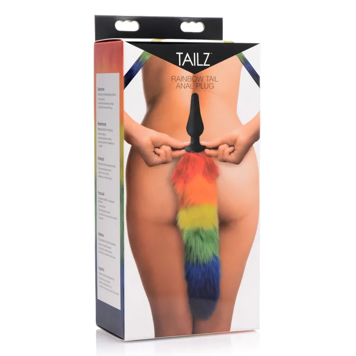 XR Brands Anal Rainbow Tail Anal Plug