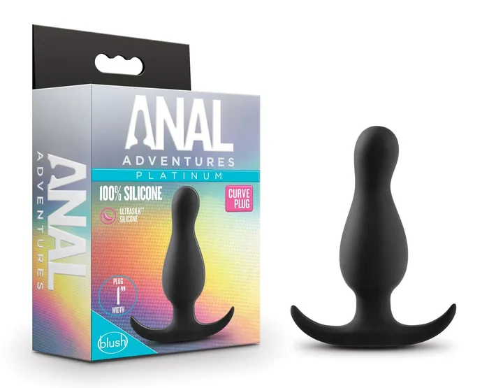 Anal Anal Adventures Platinum Curve Plug Black Blush Novelties