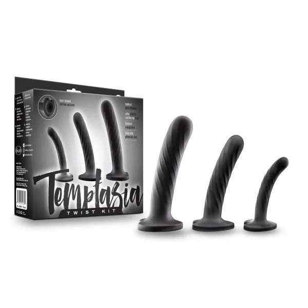 Anal Blush Temptasia Twist Kit Set Of 3 Silicone Pegging Dildos