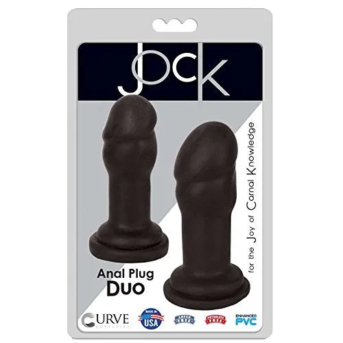 Anal Curve Novelties Curve Novelties Jock Anal Plug Duo Black