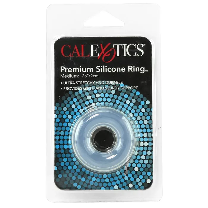 CalExotics Medium Premium Silicone Cock Ring in Clear pink cherry Male Sex Toys CalExotics Medium Premium Silicone Cock Ring in Clear pink cherry Male Sex Toys