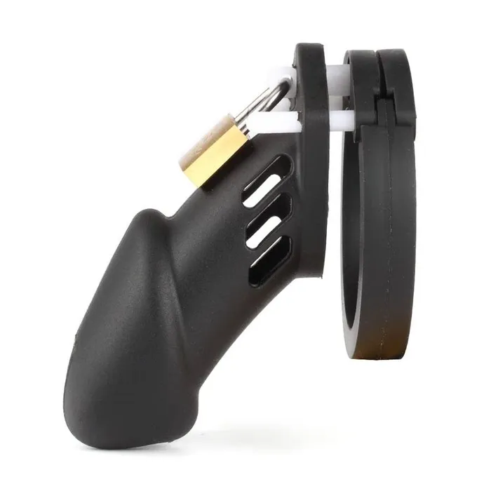 CHASTITY CAGE CO Dildos Males Black Silicone Device Cage 315 Inches and 374 Inches Long