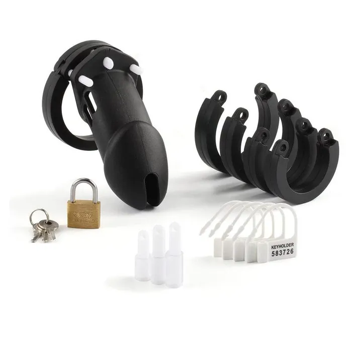 CHASTITY CAGE CO Dildos Males Black Silicone Device Cage 315 Inches and 374 Inches Long