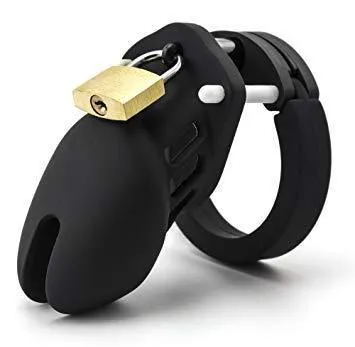 CHASTITY CAGE CO Dildos Males Black Silicone Device Cage 315 Inches and 374 Inches Long