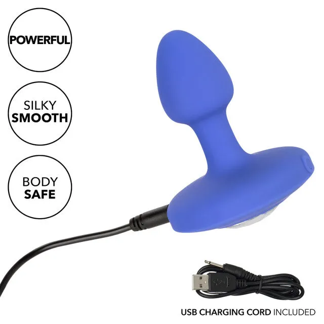 Cheeky Gems SMALL RECHARGEABLE VIBRATING Butt Plug Blue Cheeky Gems Anal