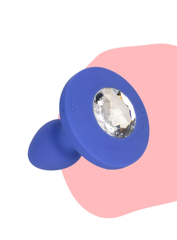 Cheeky Gems SMALL RECHARGEABLE VIBRATING Butt Plug Blue Cheeky Gems Anal