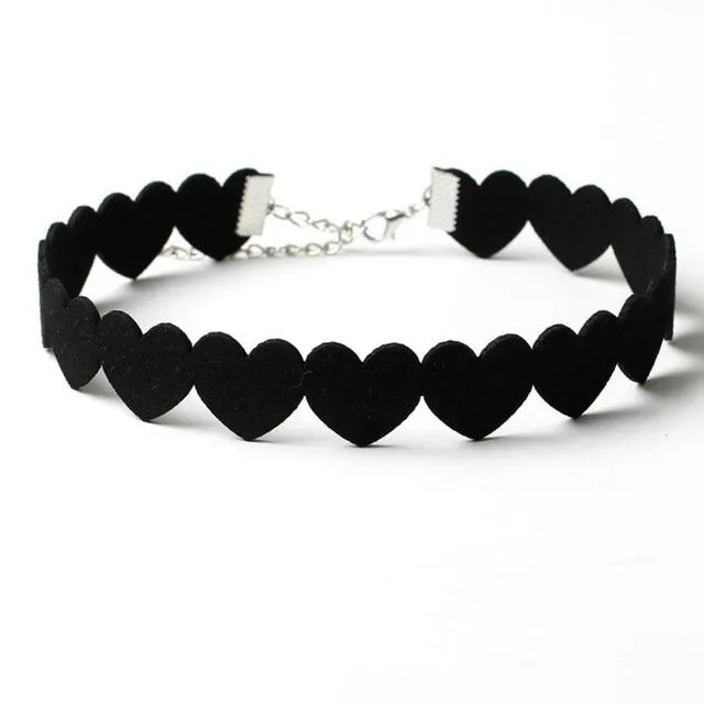 Collars Leashes Bdsm Day Collar Black Hollow Out Or Solid Love Heart Choker Necklace House of Dasein Anal