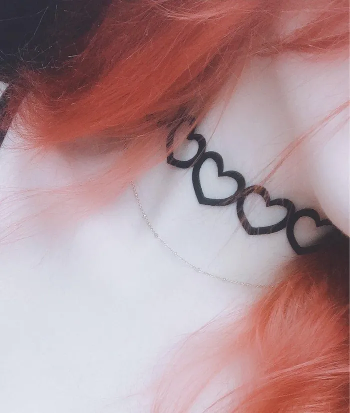 Collars Leashes Bdsm Day Collar Black Hollow Out Or Solid Love Heart Choker Necklace House of Dasein Anal