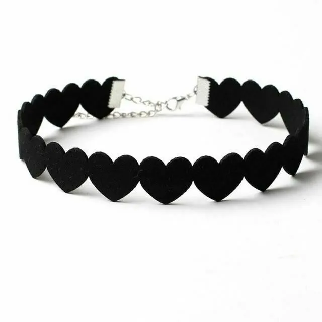 Collars Leashes Bdsm Day Collar Black Hollow Out Or Solid Love Heart Choker Necklace House of Dasein Anal