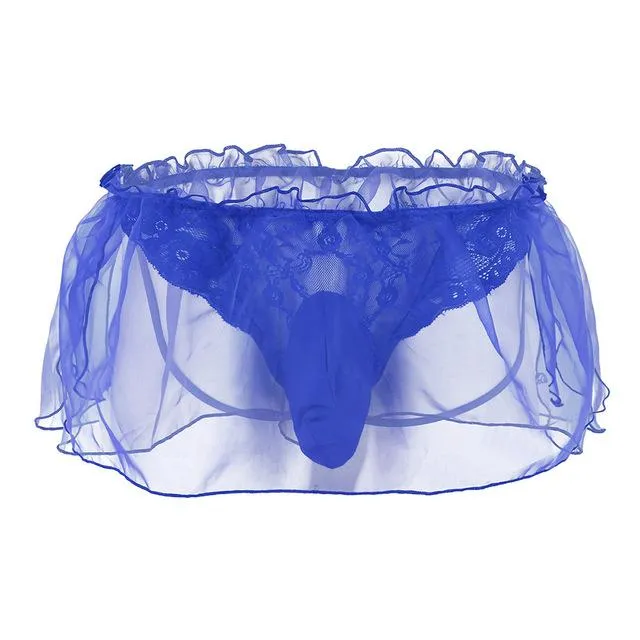 Couples CHASTITY CAGE CO Lace Flower Organza Gstring Bikini
