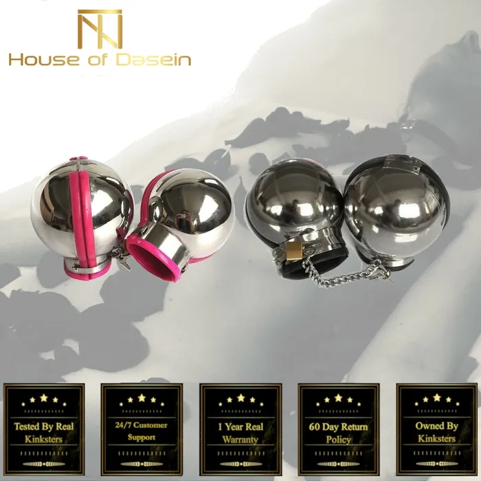 Couples House of Dasein Cuffs Shackles Metal Handcuffs Sensory Deprivation Mitts Bondage Fetish Restraints