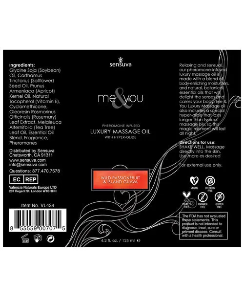 Couples Sensuva Sensuva Me You Massage Oil