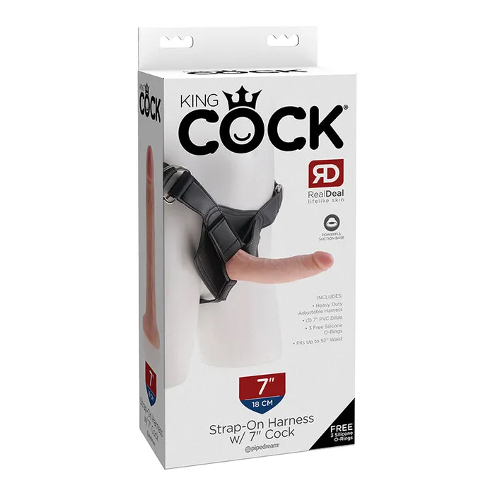 Dildos Pipedream King Cock StrapOn W7In Cock Flesh