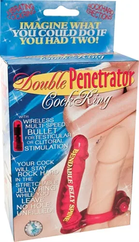 Double Penetrator Cock Ring Red Nasstoys Male Sex Toys