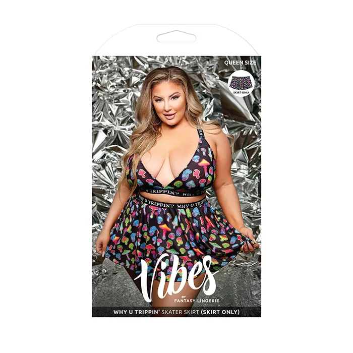 Fantasy Lingerie Vibrators Fl Vibes Whyutrippin Skaterskirt Blk Qs