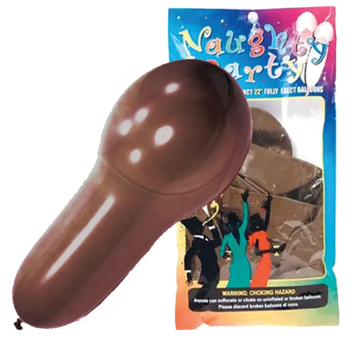 Golden Triangle Male Sex Toys Naughty Penis Balloons Brown 8