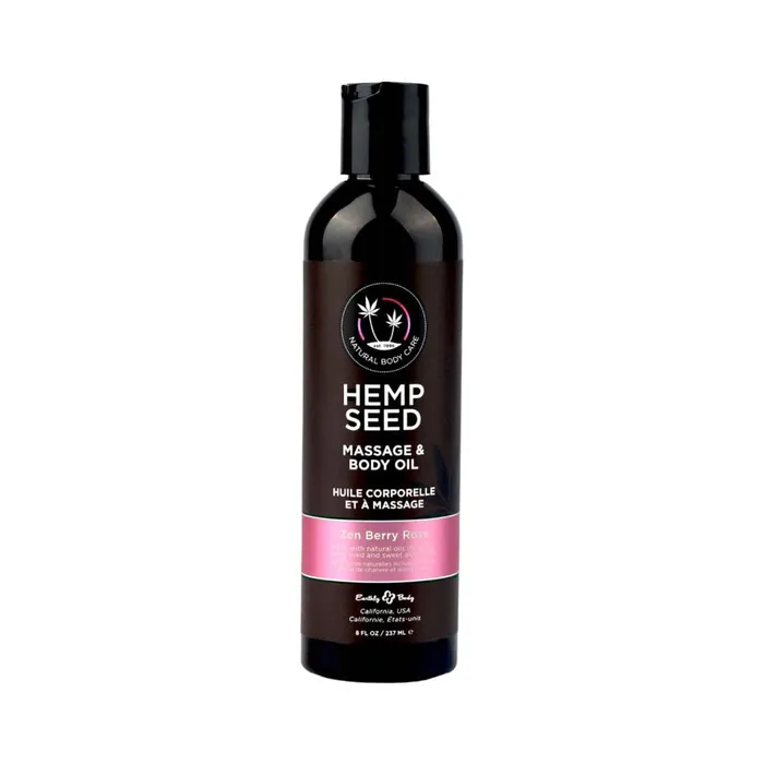 Landco Couples Hemp Seed Massage Body Oil Zen Berry Rose