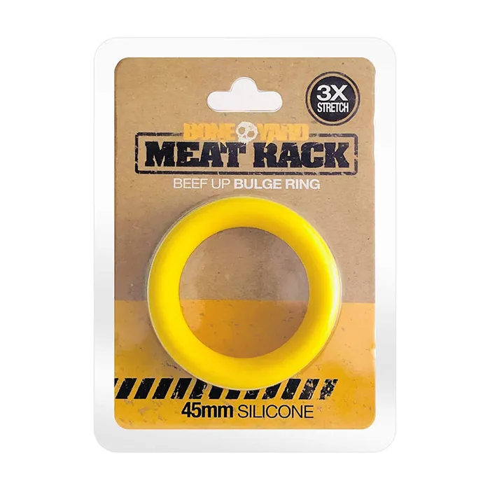 Male Sex Toys Channel 1 Releasing Meat Rack Cock Ring Yellow
