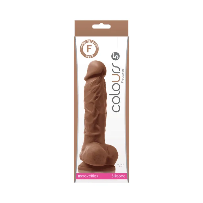 New Sensations Novelties Inc Dildos Colours Pleasures 5 in Dildo Brown