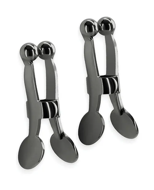 NSNovelties Bound Nipple Clamps C1 Gunmetal Gray Nipple Clitoral Toys
