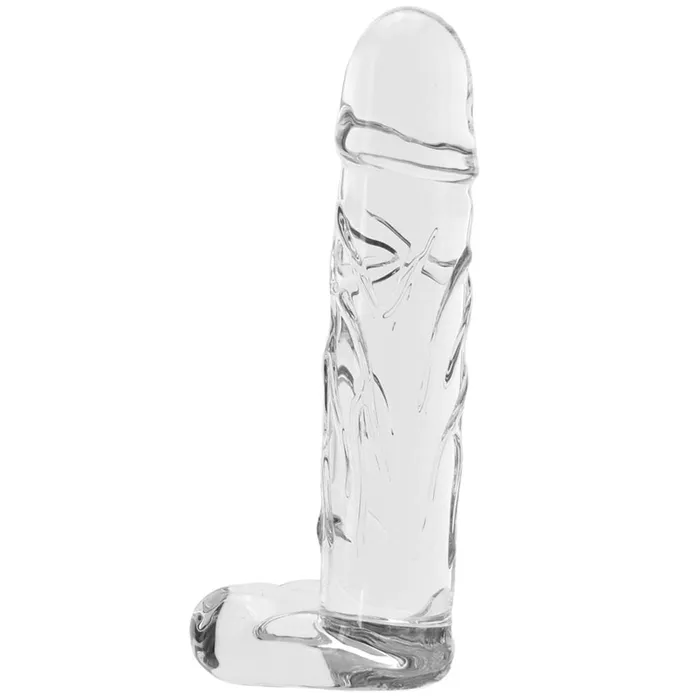 pink cherry Dildos Spartacus Blown Large Realistic Glass Dildo in Clear