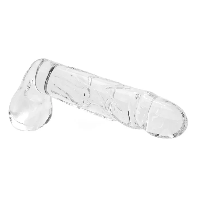 pink cherry Dildos Spartacus Blown Large Realistic Glass Dildo in Clear